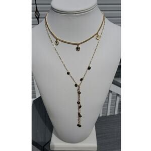 Ettika Revolve Fashion Jewelry Gold Necklace Coin Charm Pendant GTN1100